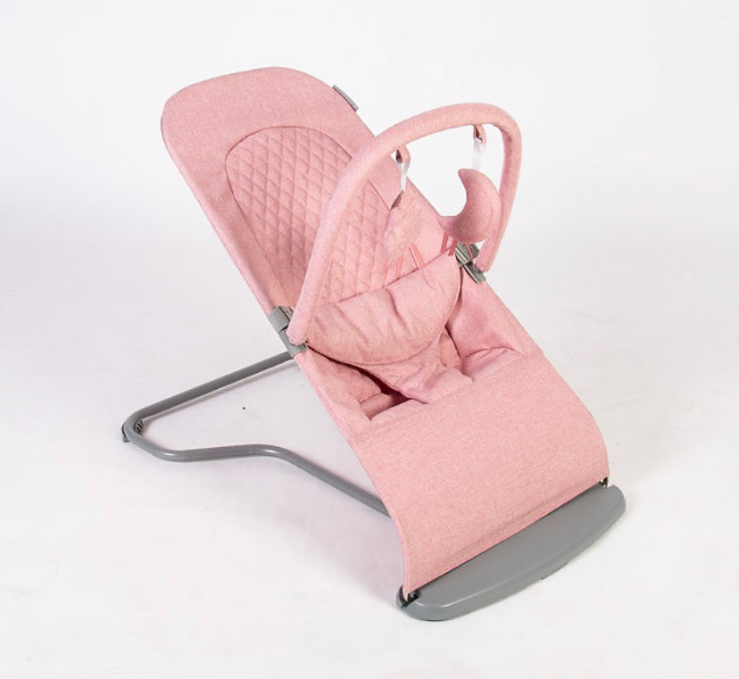 Baya Bouncer - Ergonomic Self-Bouncing Adjustable Baby Bouncer (Blush Pink)