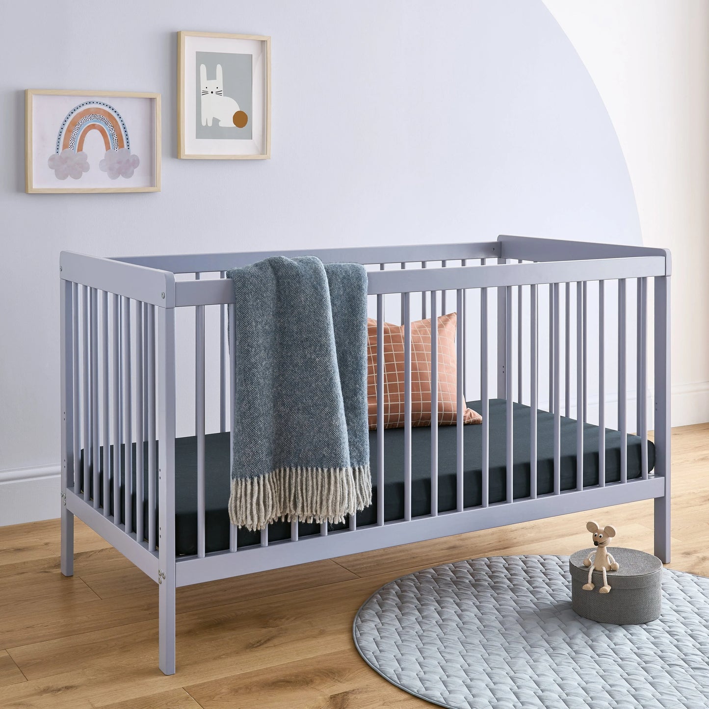 Cuddle Co Nola cot bed  - Flint Blue