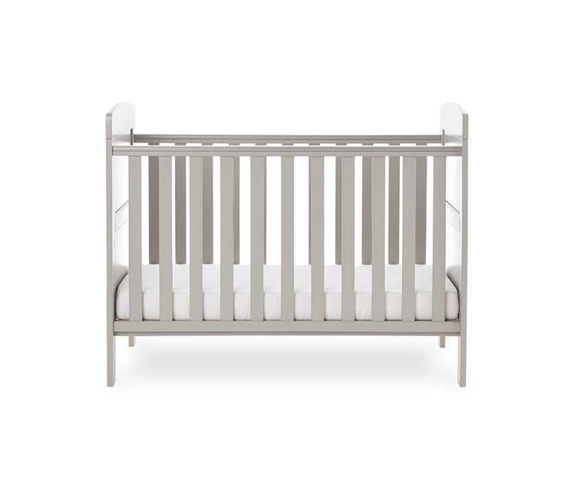 Obaby Grace Mini Cot Bed - Warm grey