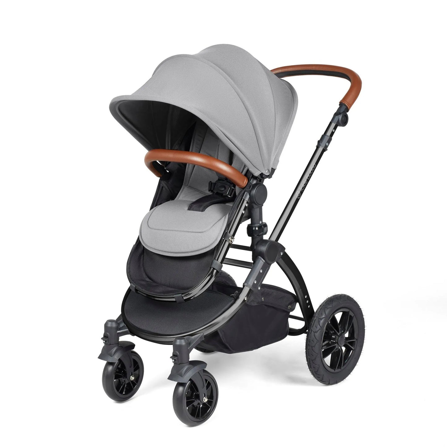 Ickle bubba Stomp Luxe All in One Premium i-Size Travel System with ISOFIX Base *Pearl Grey   - Tan