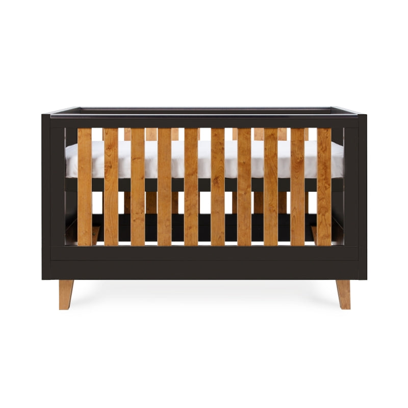 Tutti Bambini Como Cot Bed-  Slate Grey/ Rosewood