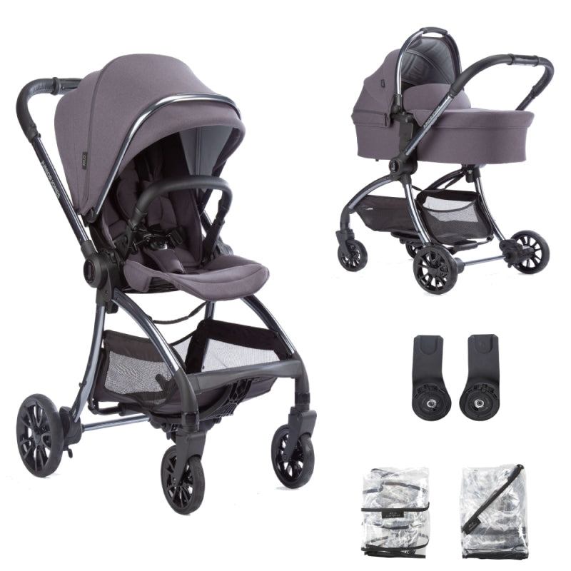 Junior Jones Aylo 2in1 Pram Bundle-Dark Slate/Gun Metal