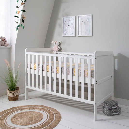 Tutti Bambini Rio Cot Bed Bundle Including Cot Top Changer & Mattress-White