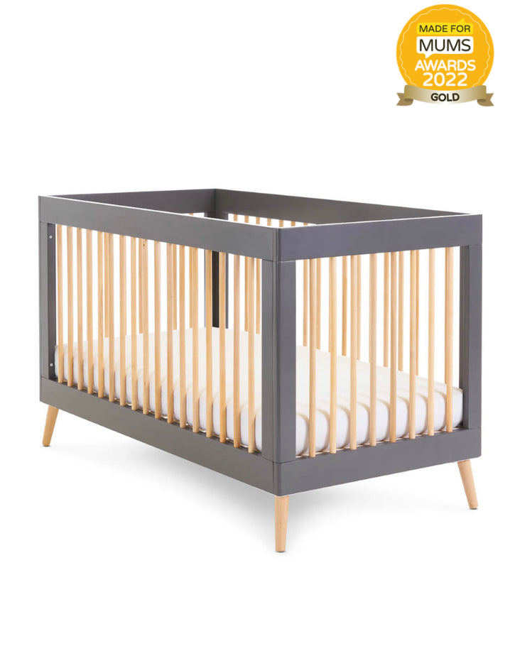 Obaby Maya Cot Bed - Slate with Natural