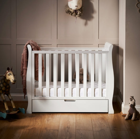 Obaby Stamford Space Saver Cot - White