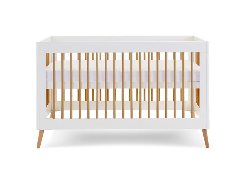 Obaby Maya Cot Bed - White with Natural