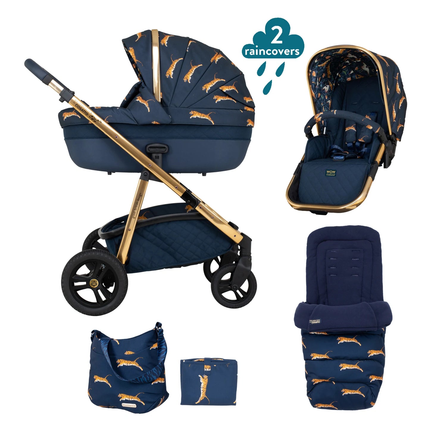 Wow Continental Cosatto Pram and Pushchair Bundle Paloma On the Prowl