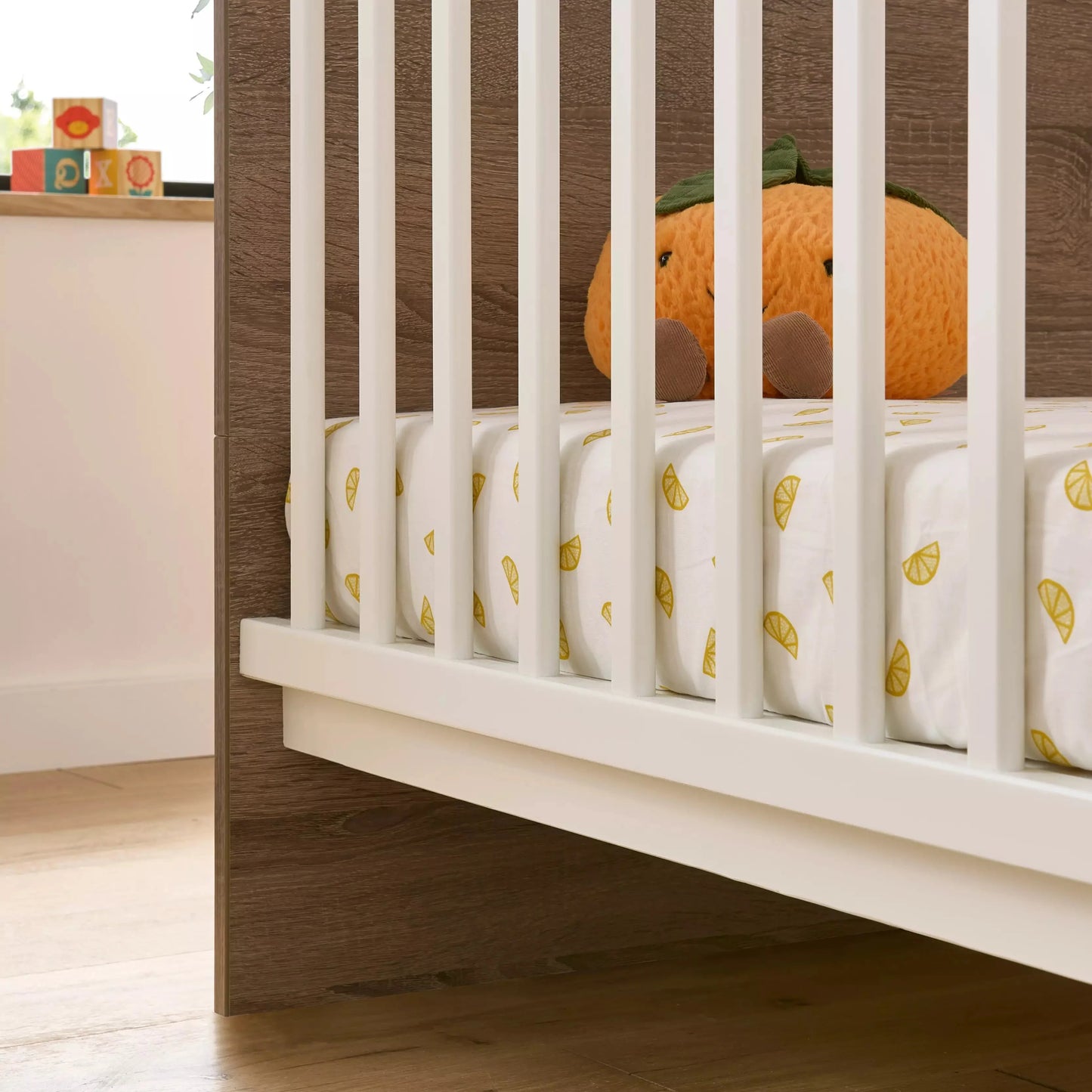 Cuddle Co Enzo 2 Piece Nursery Furniture Set - Truffle Oak & White