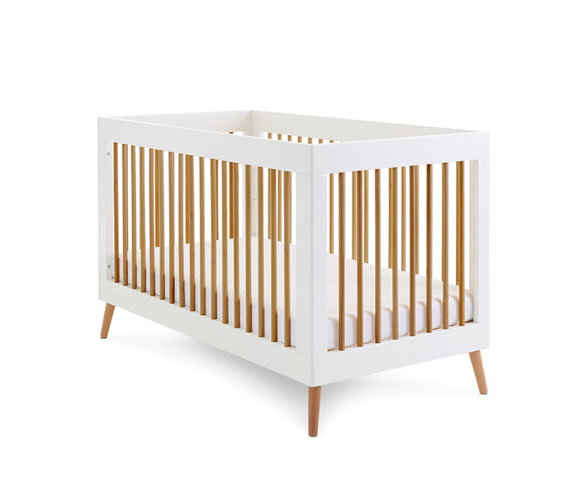 Obaby Maya Cot Bed - White with Natural