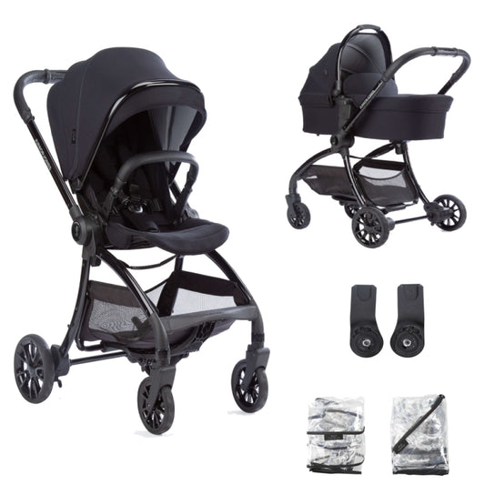 Junior Jones Aylo 2in1 Pram Bundle-Rich Black/Black