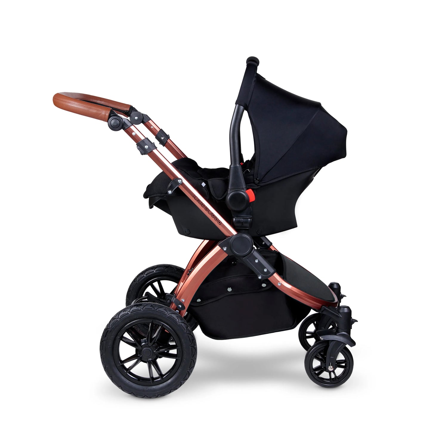 Stomp V4 All in One Travel System With galaxy  car seat and Isofix Base -Midnight/Bronze