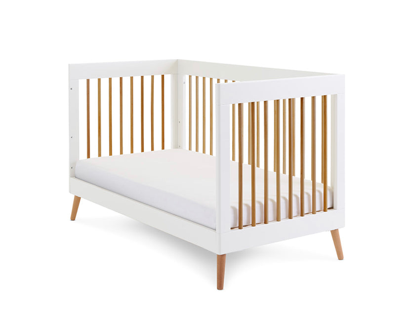 Obaby Maya Cot Bed - White with Natural