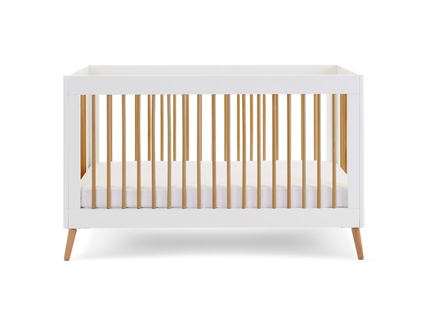 Obaby Maya Cot Bed - White with Natural