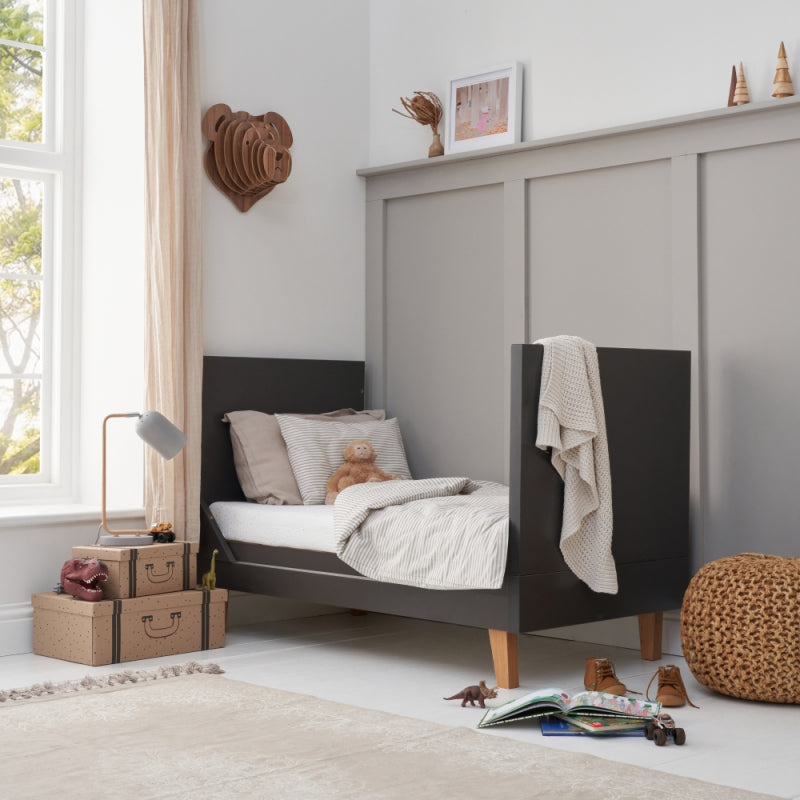 Tutti Bambini Como Cot Bed-  Slate Grey/ Rosewood