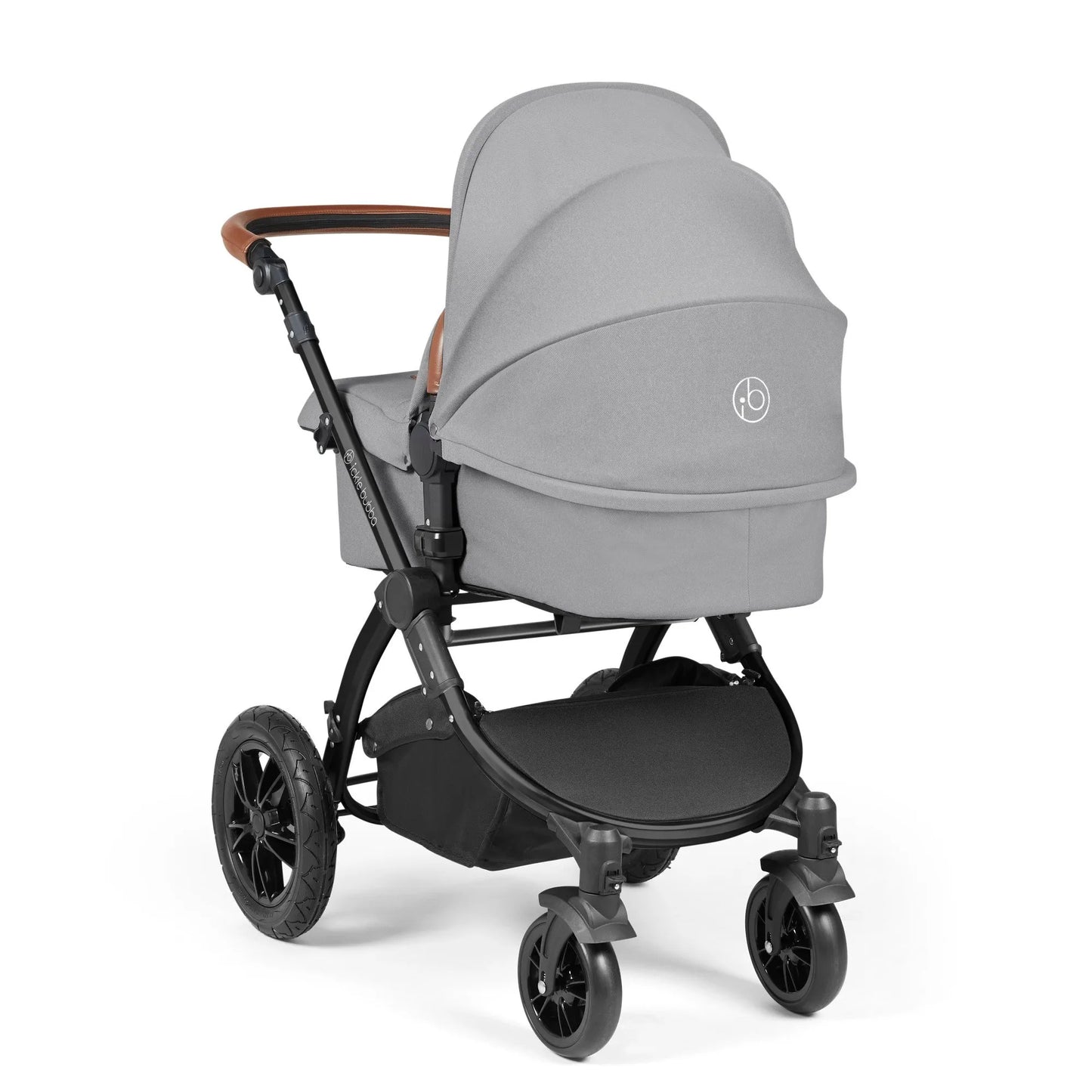 Ickle bubba Stomp Luxe All in One Premium i-Size Travel System with ISOFIX Base *Pearl Grey   - Tan