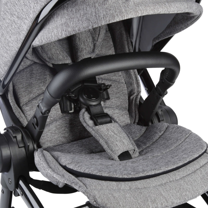 Junior Jones Aylo Pram Essential Bundle-Grey Marl/Black