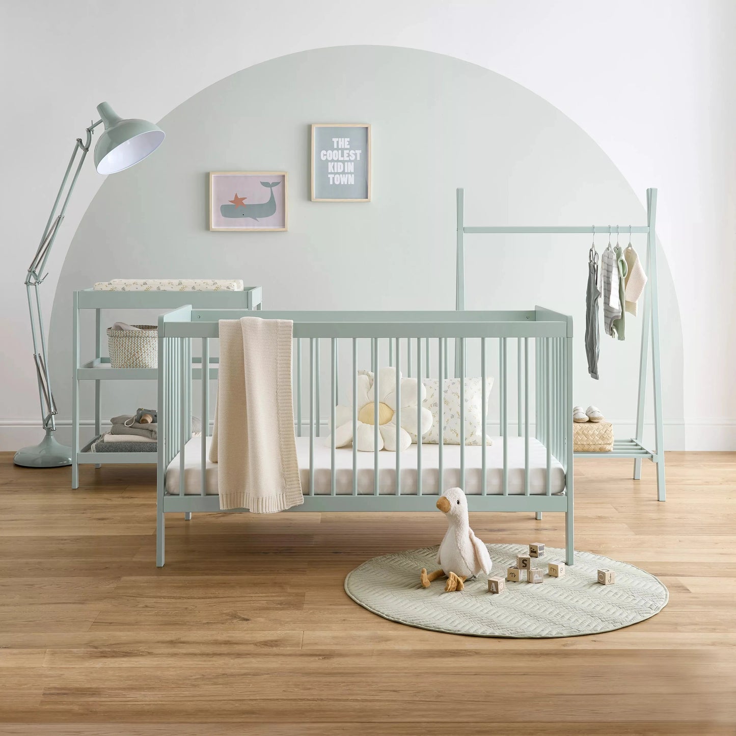 Cuddle Co Nola 3 Piece Nursery Furniture Set - sage green