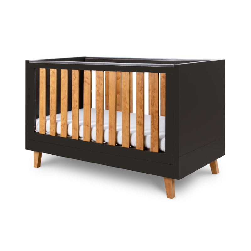 Tutti Bambini Como Cot Bed-  Slate Grey/ Rosewood