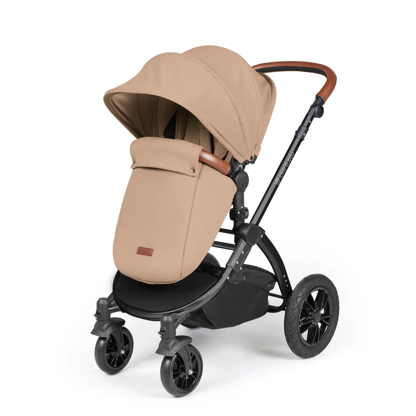 Ickle bubba Stomp Luxe All in One Premium i-Size Travel System with ISOFIX Base *Desert  - Tan handle