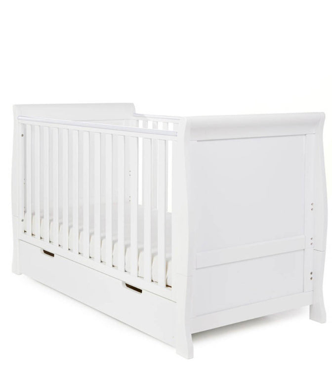 Obaby Stamford Classic Sleigh 3 Piece Room Set - White