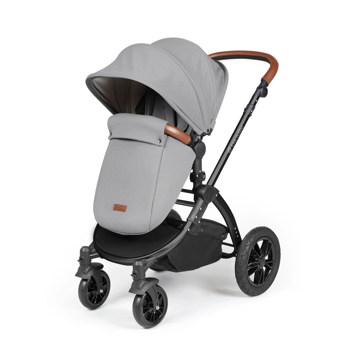 Ickle bubba Stomp Luxe All in One Premium i-Size Travel System with ISOFIX Base *Pearl Grey   - Tan