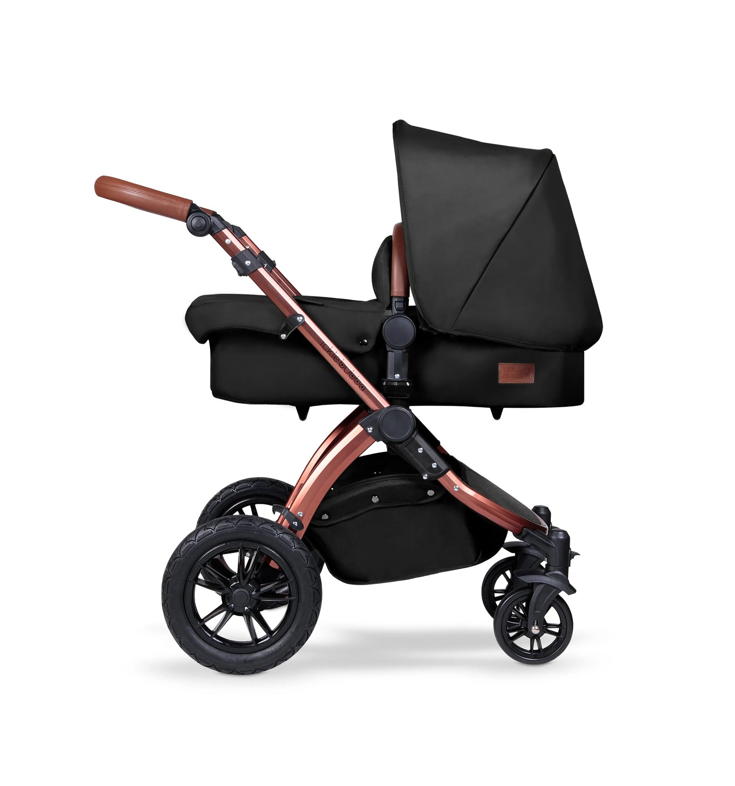 Stomp V4 All in One Travel System With galaxy  car seat and Isofix Base -Midnight/Bronze