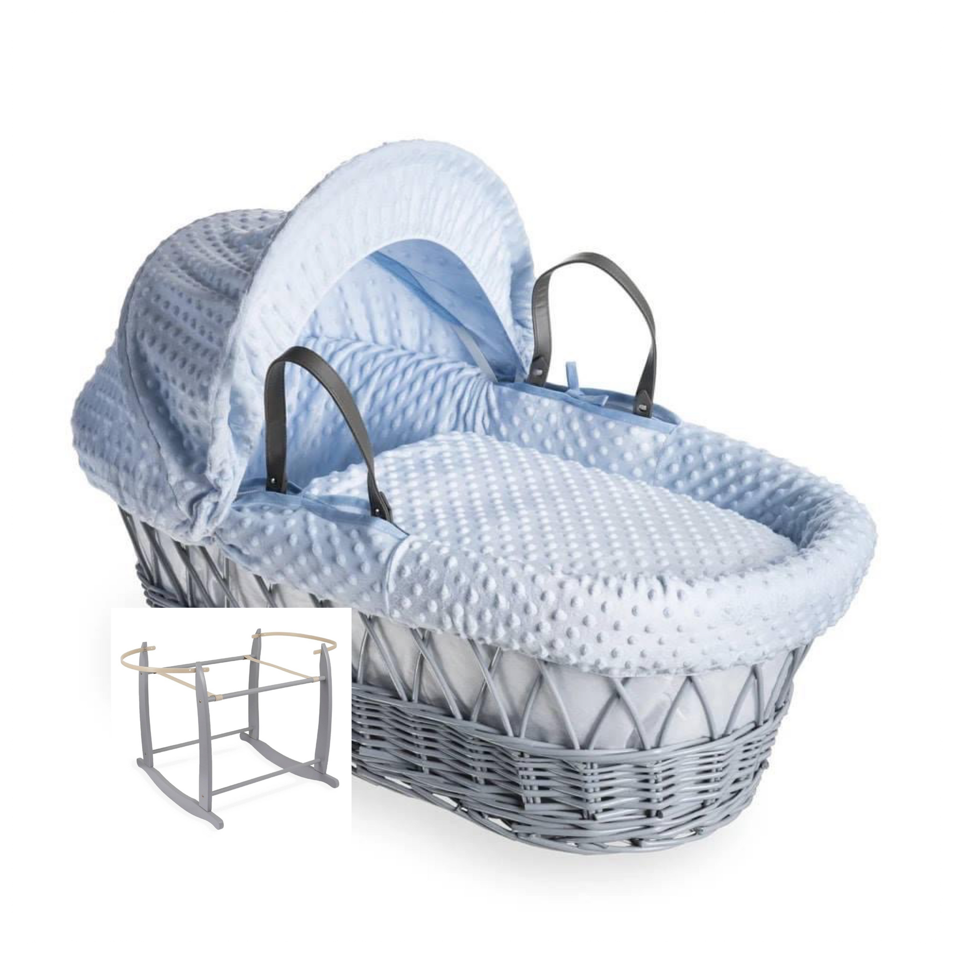 Clair de lune top grey moses basket