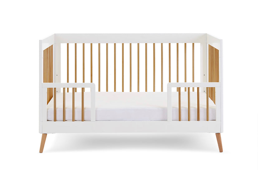 Obaby Maya Cot Bed - White with Natural