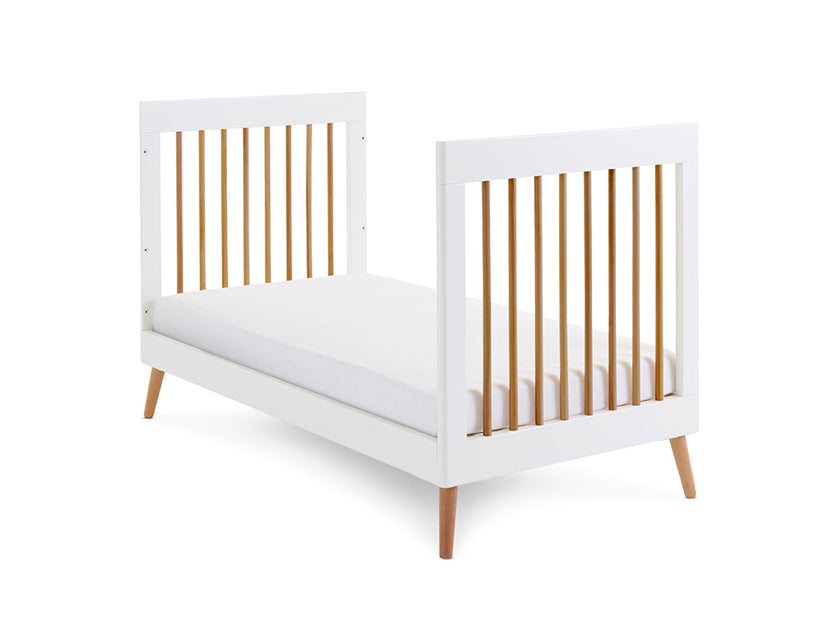 Obaby Maya Cot Bed - White with Natural