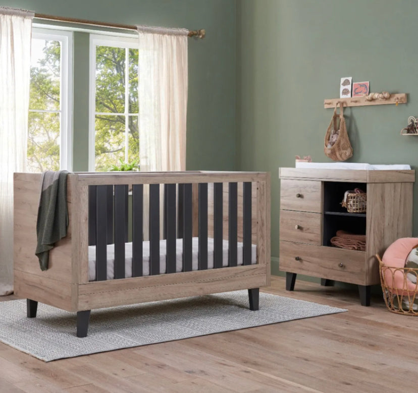 Tutti Bambini Como 2 Piece Room Set - Oak / Slate grey