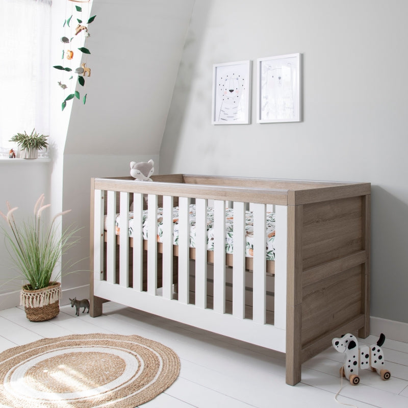 Tutti Bambini Modena Cot Bed-Oak & white