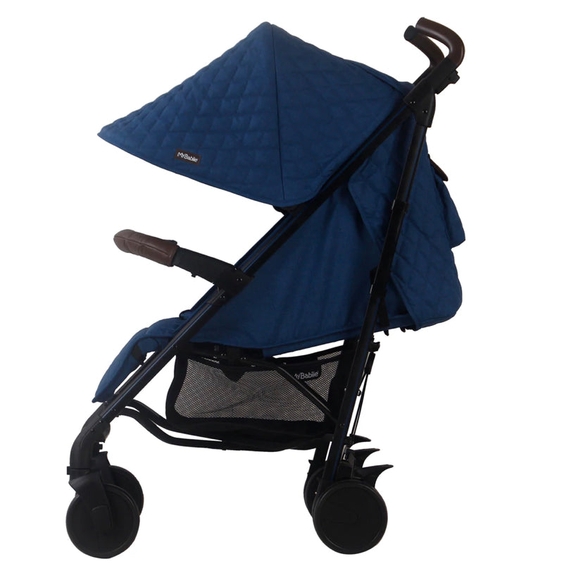 My Babiie - Quilted Navy Melange MB52 Lightweight Stroller