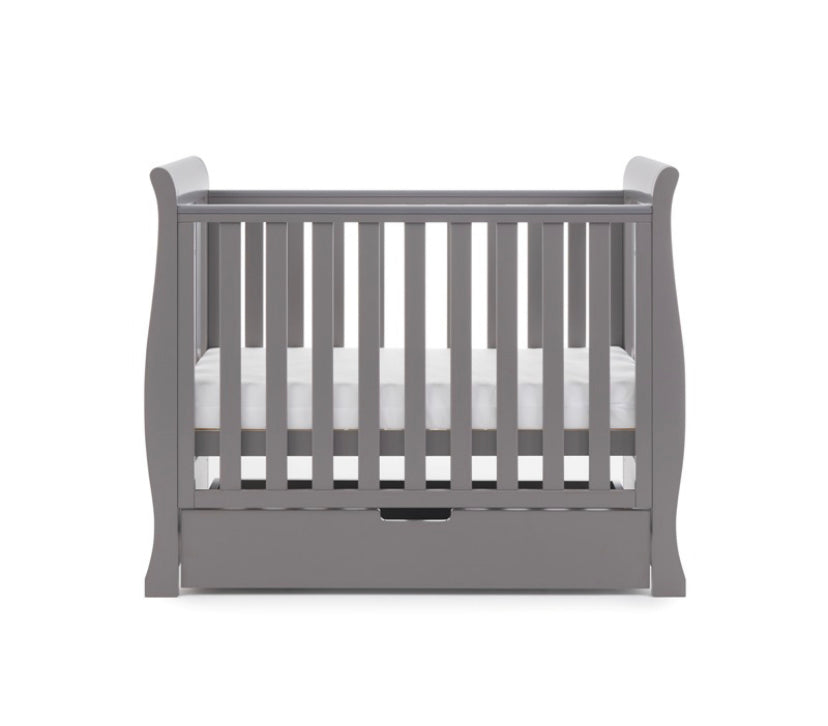 Obaby Stamford Space Saver Cot - Taupe Grey