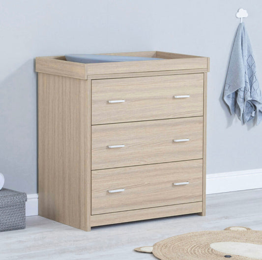 Babymore Luno  Veni chest  changing unit  – Oak