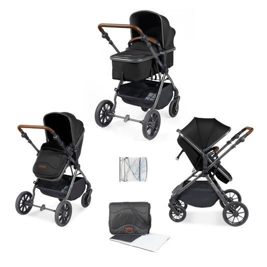 Ickle Bubba Cosmo 2 in 1 Pushchair Set - Black *PRE ORDER END NOVEMBER