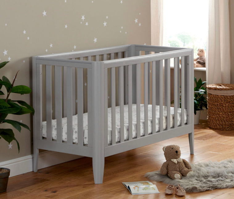 Babymore Iris Cot Bed-Grey