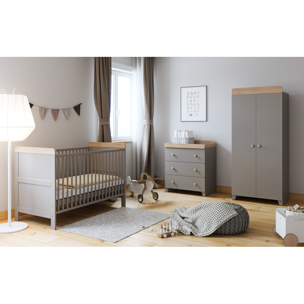 Owen 3 piece furniture set grey and oak