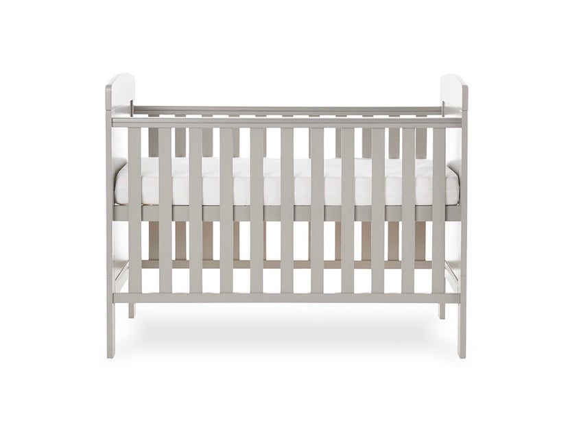 Obaby Grace Mini Cot Bed - Warm grey