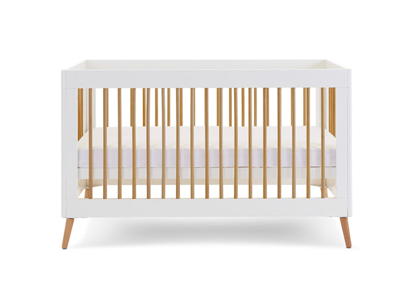 Obaby Maya Cot Bed - White with Natural