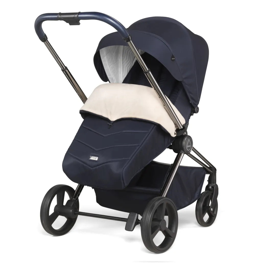 Mee-Go Pure 3in1 Travel System With Gun Metal Chassis-True Blue