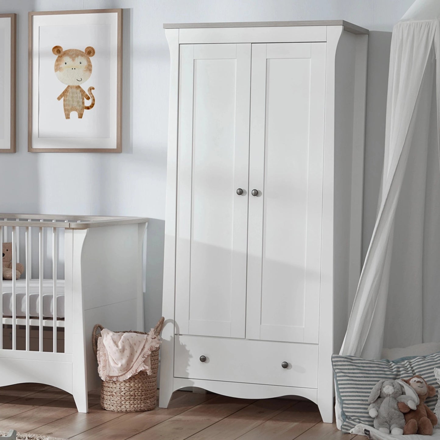 Cot and wardrobe set deals