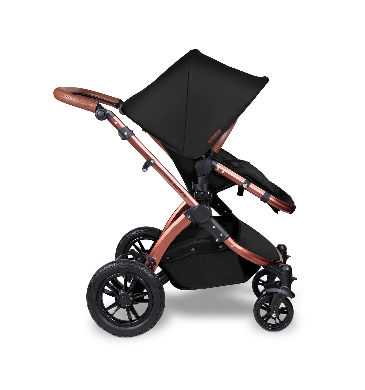 Stomp V4 All in One Travel System With galaxy  car seat and Isofix Base -Midnight/Bronze