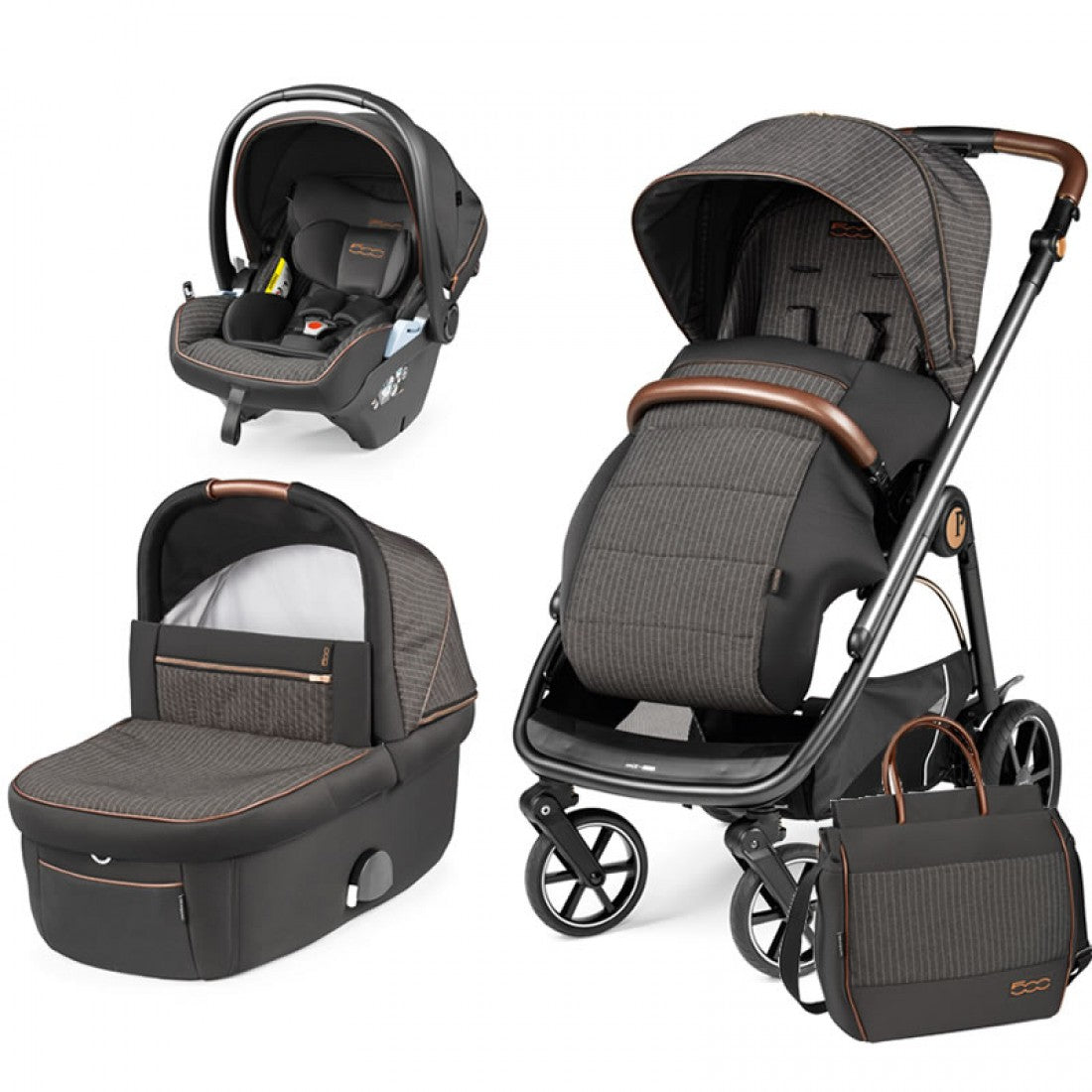 Peg Perego Veloce 3 in 1 Lounge Modular Travel System Bundle, 500