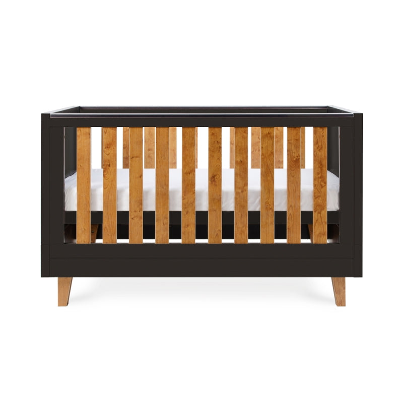 Tutti Bambini Como Cot Bed-  Slate Grey/ Rosewood