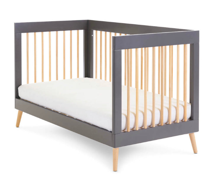 Obaby Maya Cot Bed - Slate with Natural