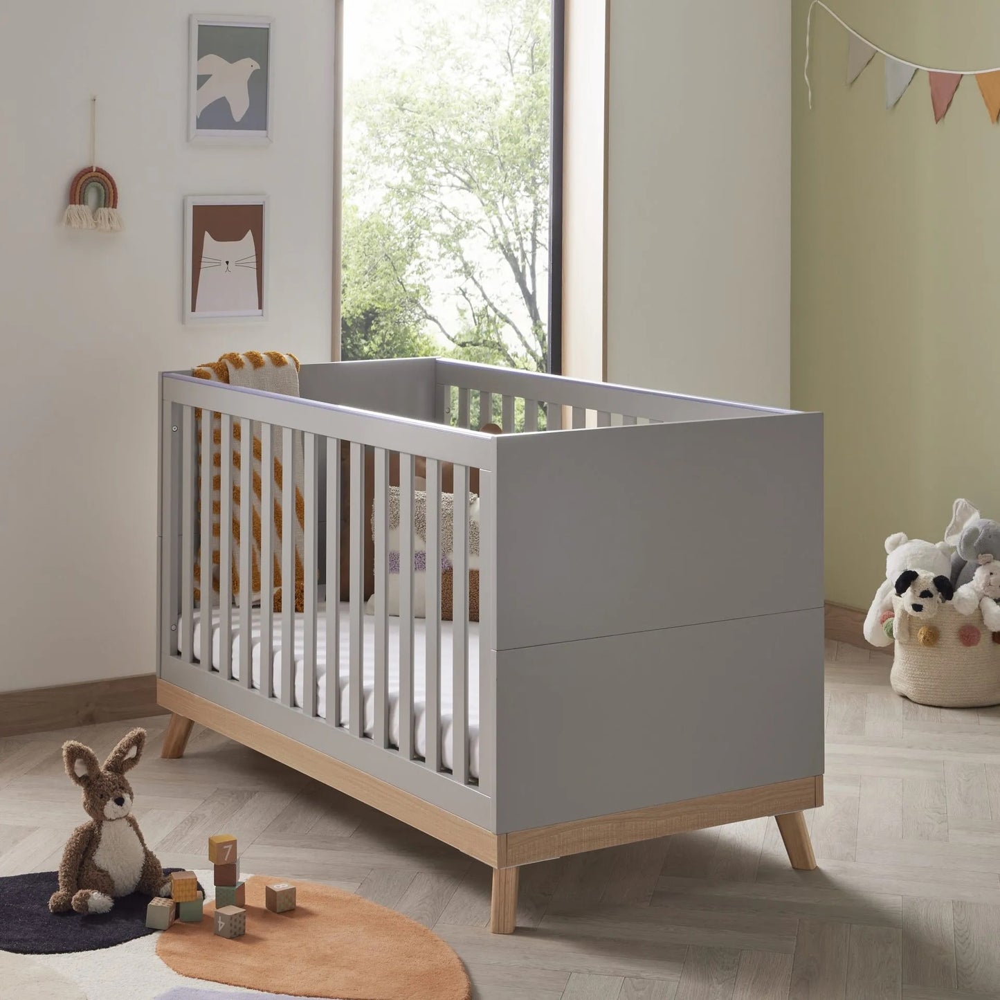 Babymore Mona cot bed - Grey