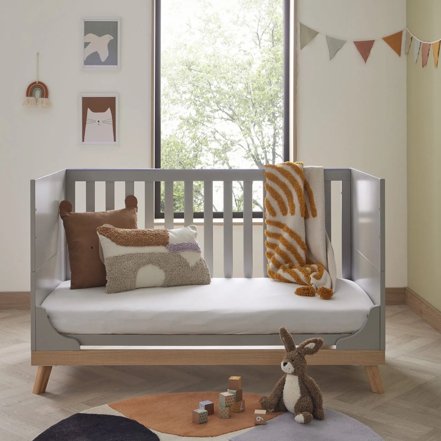 Babymore Mona cot bed - Grey