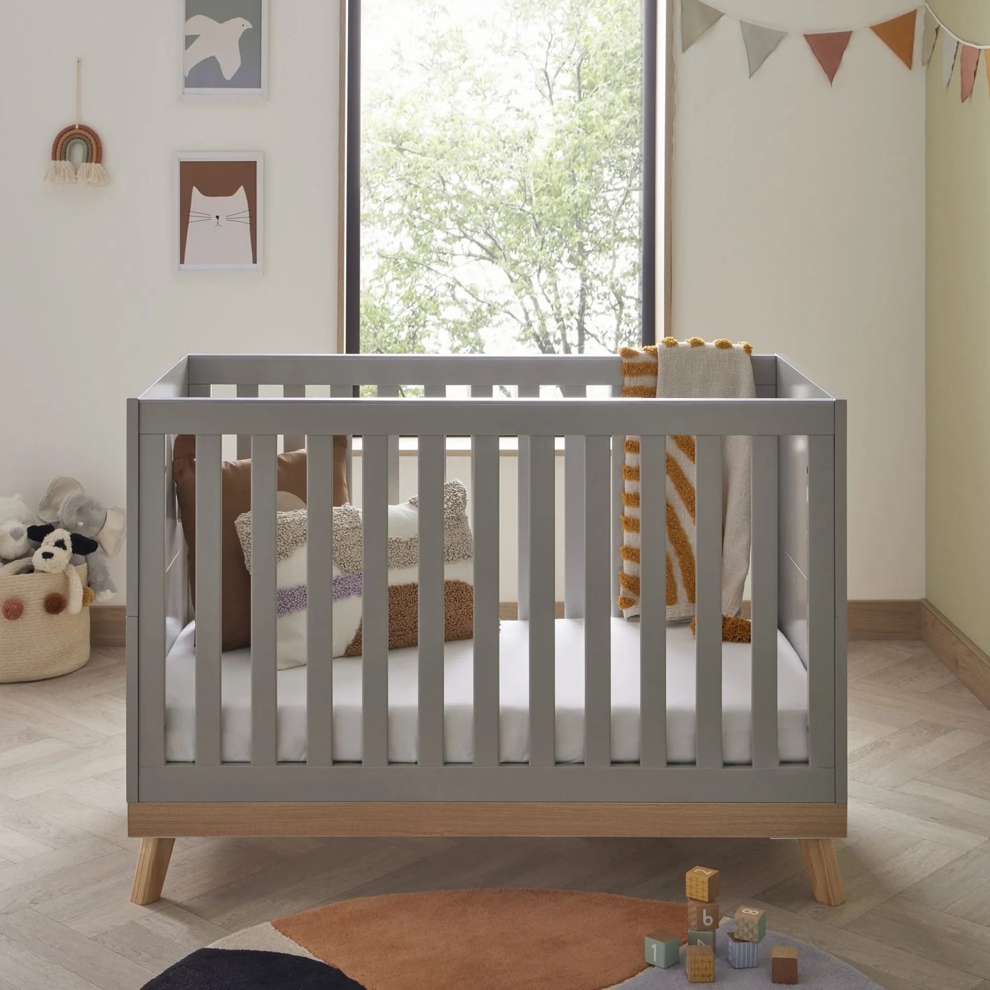 Babymore Mona Mini cot bed - Grey