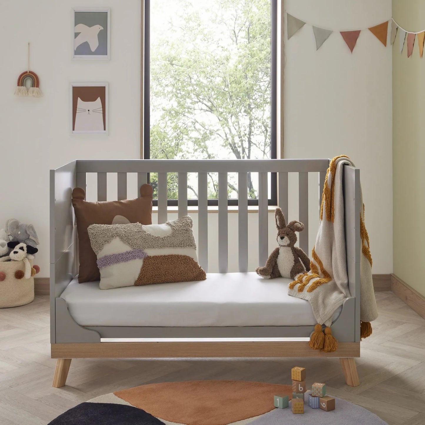 Babymore Mona Mini cot bed - Grey